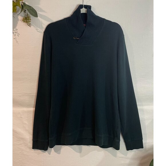 Ted Baker Men's Shawl Collar Sweater Size 5 Cotton Modal Blend Button Detail - Picture 6 of 15